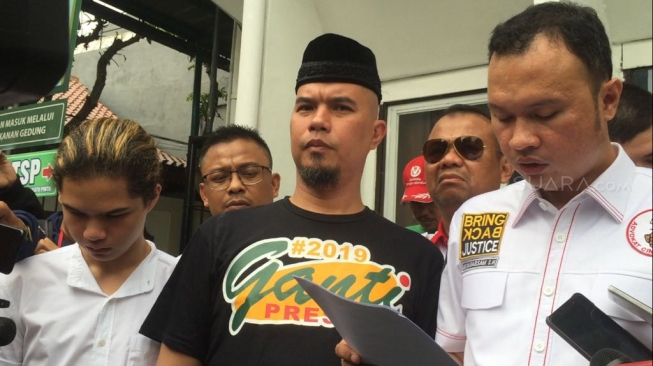 Ahmad Dhani di PN Jakarta Selatan. [suara.com/Sumarni]