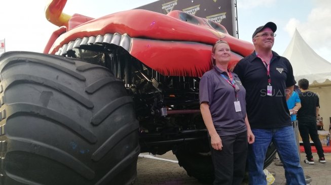 Truk monster El Toro Loco di IIMS 2018. [suara.com/Adit]