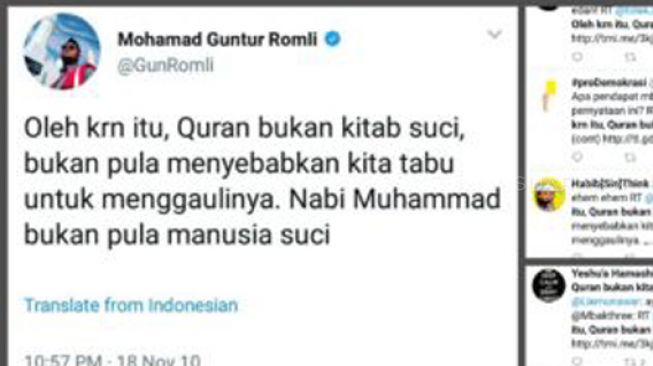 Tulis Nabi Muhammad Bukan Manusia Suci, Kader PSI Disoal