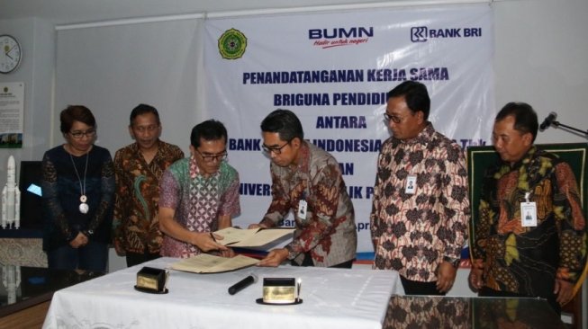 Bank BRI mengadakan perjanjian kerja sama dengan ITB, UNPAD, dan UNPAR. (Sumber: Istimewa)