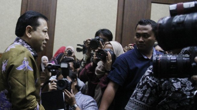 Sidang lanjutan kasus merintangi penyidikan e-KTP Setya Novanto yang menjerat pengacara Fredrich Yunadi di Pengadilan Tindak Pidana Korupsi (Tipikor) Jakarta, Kamis (3/5). 