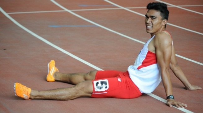 Sprinter nasional Yaspi Boby. [Facebook@Yaspi Boby]