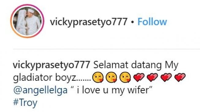 Vicky Prasetyo mengumumkan kehamilan istrinya Angel Lelga pada Jumat (4/5/2018) (vickyprasetyo 777/istragram).