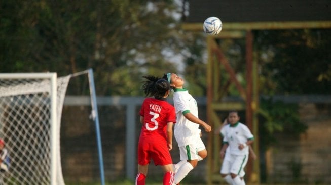 Timnas Putri Indonesia U-16 harus menyerah di tangan Laos (Suara.com/Andhiko Tungga A)