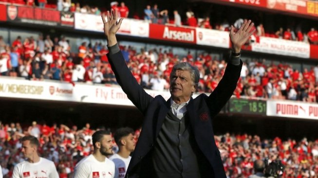 Arsene Wenger memimpin Arsenal untuk terakhir kalinya di Emirates Stadium (AFP/IAN KINGTON)