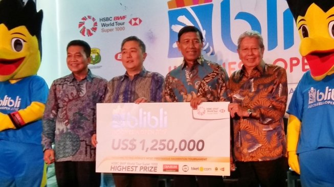 Konfrensi pers Indonesia Open 2018 di Hotel Fairmont, Jakarta Pusat pada Senin (14/5/2018) [Suara.com/Arief Apriadi]