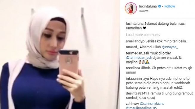 Lucinta Luna berhijab (lucintaluna/instagram).