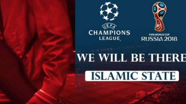 Poster ancaman ISIS jelang perhelatan Piala Dunia 2018 (foto: SIXGILL)