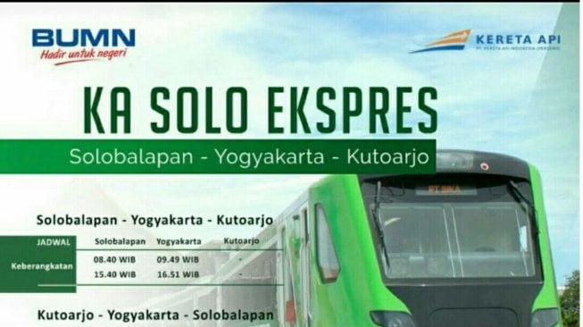 Kereta api Bandara  Solo Ekspres, Jawa Tengah, yang mulai beroperasi. [Dok Kementerian Perhubungan]