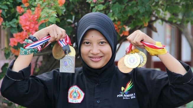 Adinda Mawaddah, pesilat muda berprestasi asal Medan, Sumatera Utara. [Istimewa]