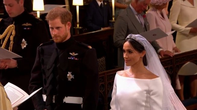 Pangeran Harry dan Meghan Markle resmi sebagai suami istri pada Sabtu (19/5) [RoyalFamily/youtube].