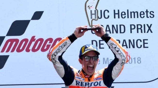 Marquez Hattrick, Rossi Naik Podium Tiga di Le Mans