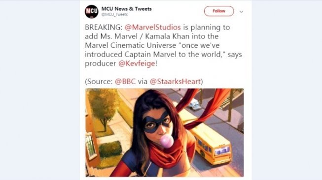 Cuitan Marvel studios. [Twitter]