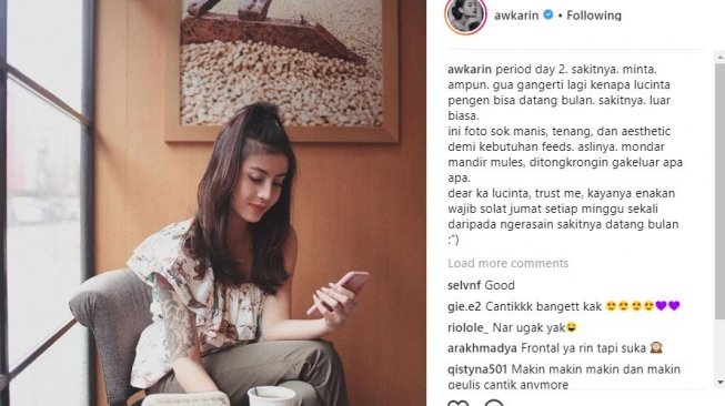 Awkarin singgung Lucinta Luna di Instagram