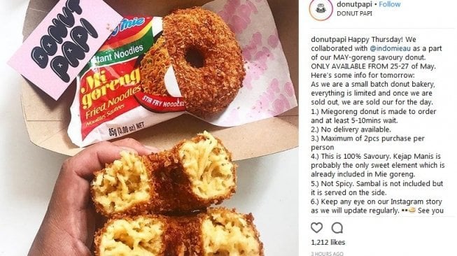 Heboh Donat Indomie Goreng, Ternyata Mie - nya Ada di Sini!