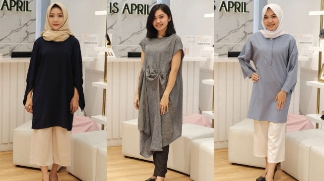 Koleksi baju Lebaran dari This is April. (Suara.com/Dinda Rachmawaty)