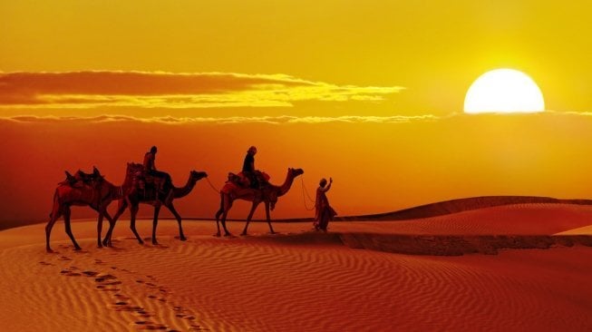 Sam Sand Dunes di kawasan Thar Desert, Jaisalmer, India [Shutterstock]