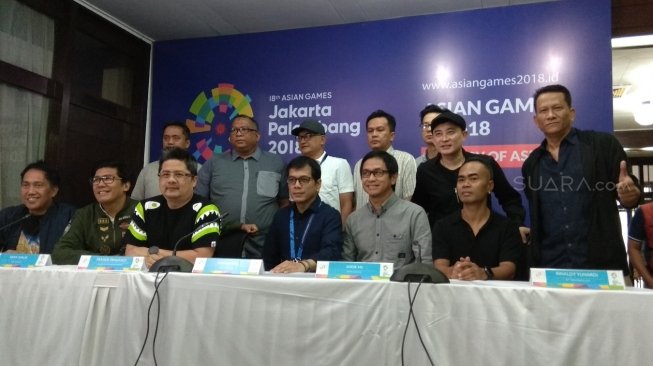 Konfrensi pers acara Pembukaan dan Penutupan Asian Games 2018. (Arief Apriadi/Suara.com)