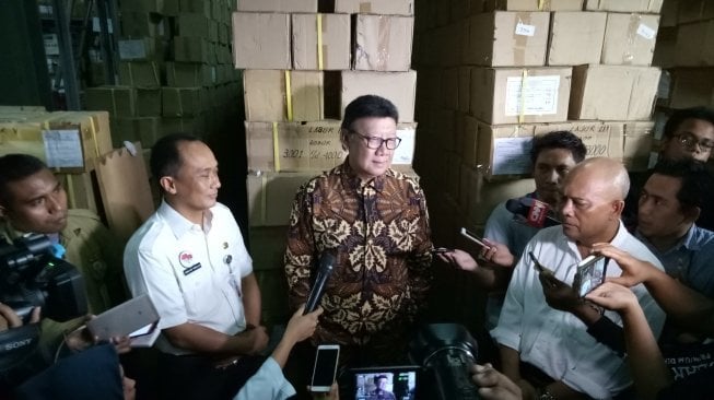 Menteri Dalam Negeri Tjahajo Kumolo. (Suara.com/Rambiga)