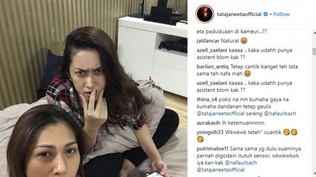 Tata Janeeta dan Nafa Urbach (instagram).