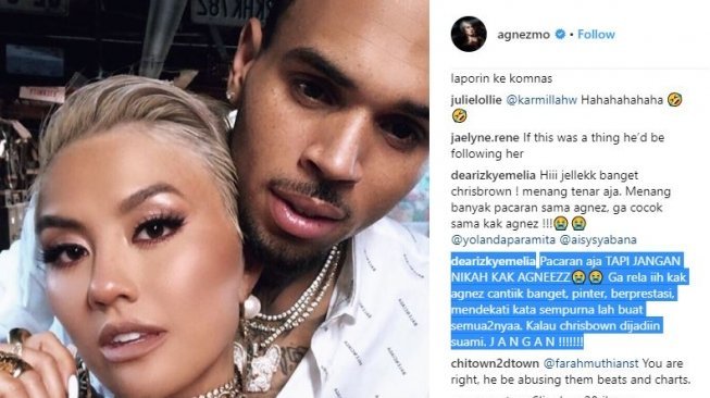 Agnez Mo - Chris Brown (instagram).