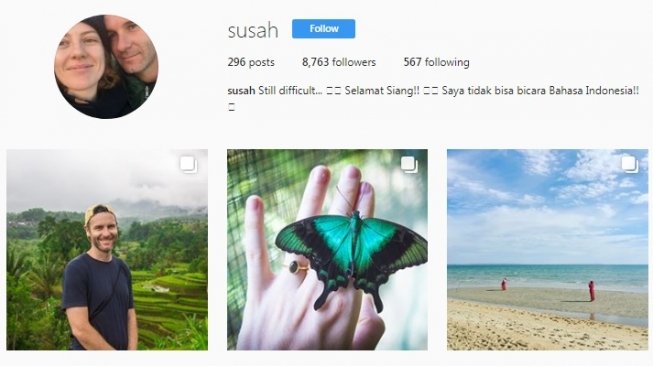 Pengguna Instagram bernama Susah. [Instagram]