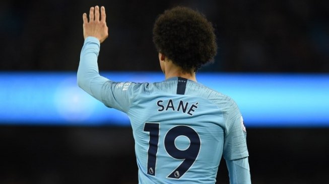 Winger Manchester City dan Timnas Jerman, Leroy Sane (Oli SCARFF / AFP)