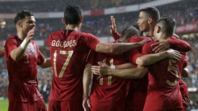 Winger Timnas Portugal, Goncalo Guedes (JOSE MANUEL RIBEIRO / AFP)