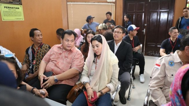 Marcella Zalianty di PN Jaksel, Kamis (7/6/2018) [Suara.com/Wahyu Tri).