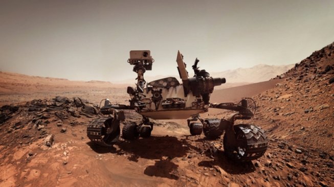 Mobil robotik sekaligus laboratorium berjalan milik badan antariksa Amerika Serikat di Mars, Curiosity. [Shutterstock]