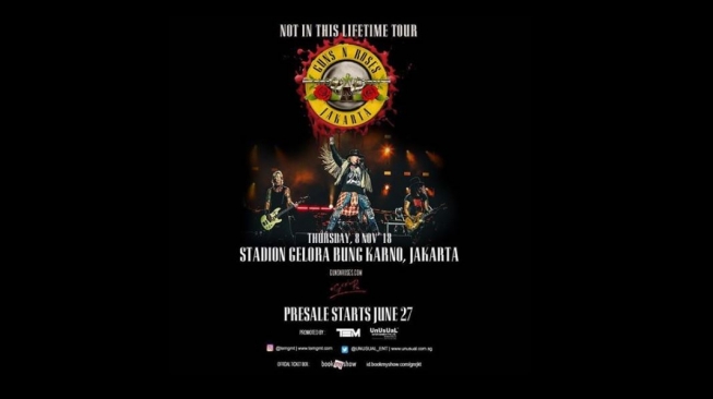 Guns N' Roses live in Jakarta (temgmt/instagram).