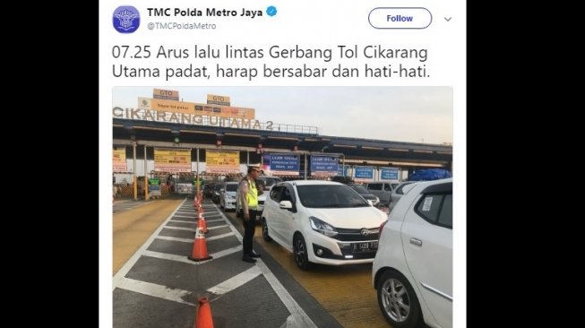 Arus mudik 2018. [Twitter]