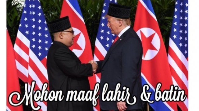 Meme Kim Jong Un dan Donald Trump. [Twitter]