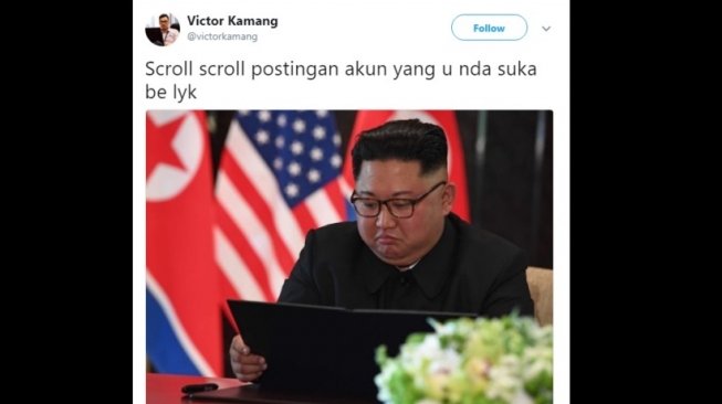 Meme Kim Jong Un. [Twitter]