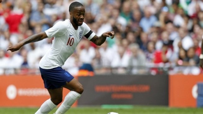 Gelandang Inggris Raheem Sterling.Ian KINGTON / AFP