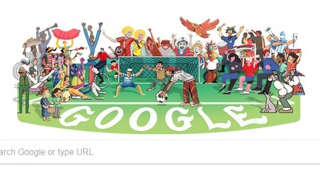 Google Doodle Sambut Pembukaan FIFA World Cup 2018