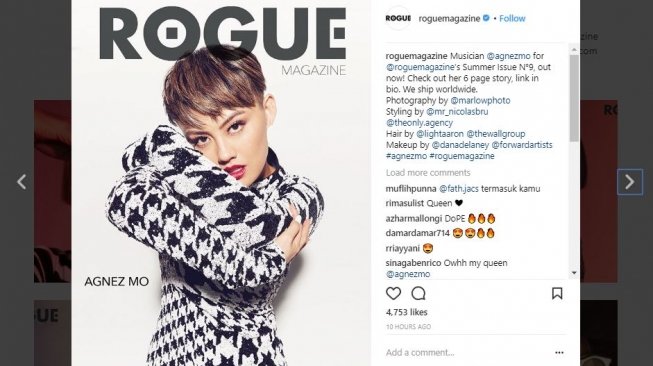 Agnez Mo (@roguemagazine/instagram).