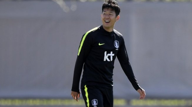 Pemain Korea Selatan dan Tottenham Hotspur, Son Heung-min. (GABRIEL BOUYS / AFP)