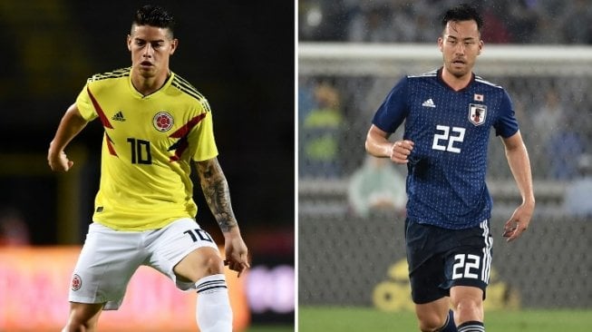 Susunan Pemain Kolombia vs Jepang: James Rodriguez Absen