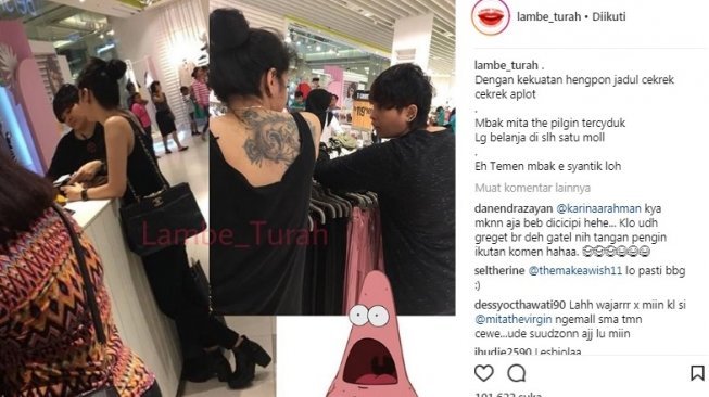 Lambe Turah posting Mita The Virgin Bareng DJ Citra. [Instagram]