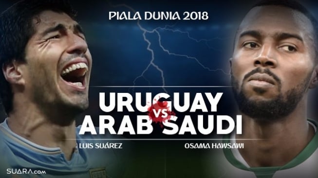 Prediksi Uruguay vs Arab Saudi di Grup A Piala Dunia 2018