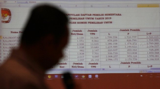 Ketua Komisi Pemilihan Umum (KPU) Arief Budiman didampingi para Komisioner KPU mengikuti rapat pleno terbuka Rekapitulasi Daftar Pemilih Sementara Pemilu (DPS) 2019 di Jakarta, Sabtu (23/6/2018). [Suara.com/Oke Atmaja]