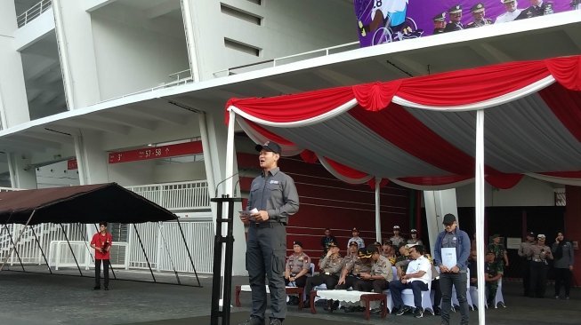 Ketua Umum INAPGOC (Asian Para Games 2018), Raja Sapta Oktohari di Gelora Bung Karno, Senayan, Jakarta, Sabtu (23/6/2018). (Suara.com/Ria Rizki)