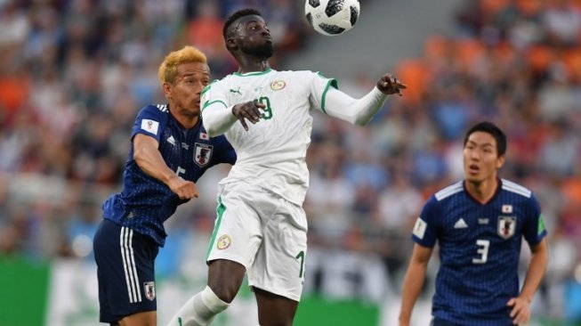 Jepang vs Senegal. (JORGE GUERRERO / AFP)