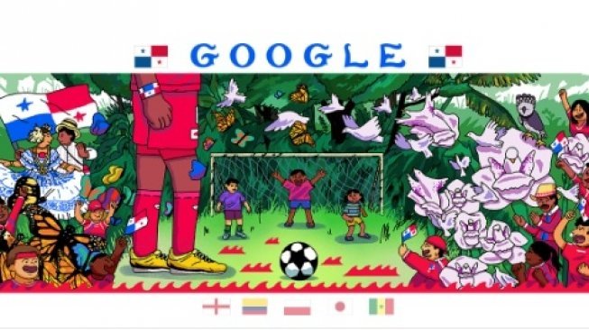 Google Doodle Piala Dunia hari ke-11. [Google]