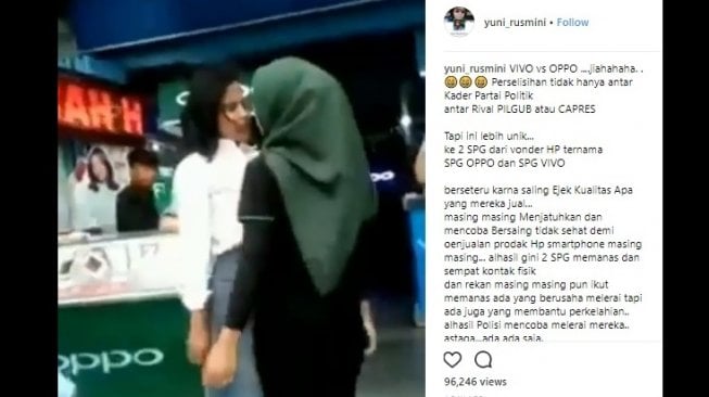 Viral, SPG Oppo dan Vivo Adu Mulut