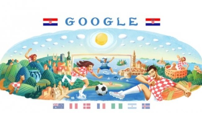 Google Doodle Timnas Kroasia. [Google]