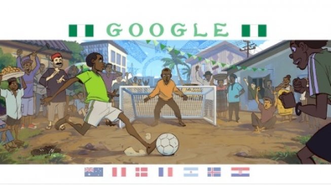 Google Doodle Timnas Nigeria. [Google]