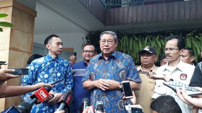 Ketua Umum Partai Demokrat Susilo Bambang Yudhoyono. (Suara.com/Ummi Hadyah Saleh)