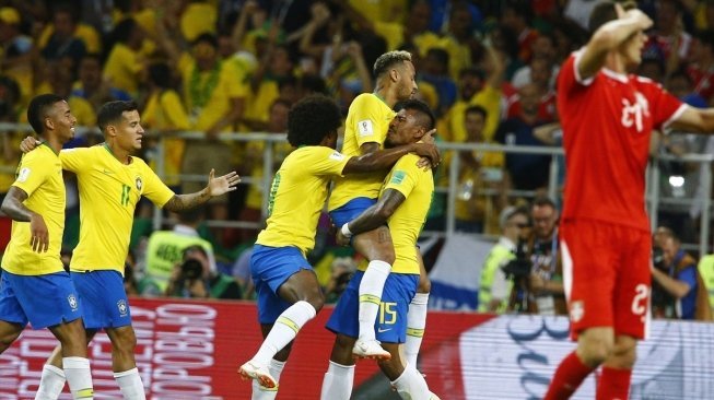 Brasil Sementara Unggul 1-0 atas Serbia di Babak I